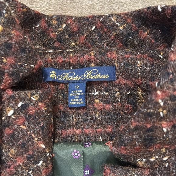 Brooks Brothers Woman’s Checked Boucle Tweed Cropped Jacket - Picture 6 of 11